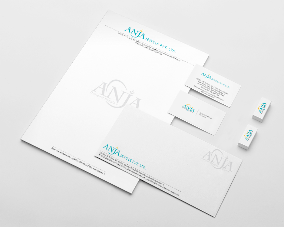 Corporate Stationary for Anja Jewels