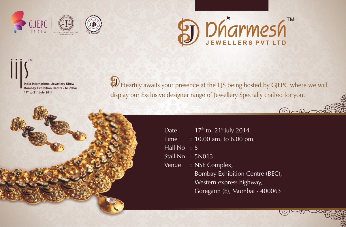 Dharmesh Jewellers Invitation cards
