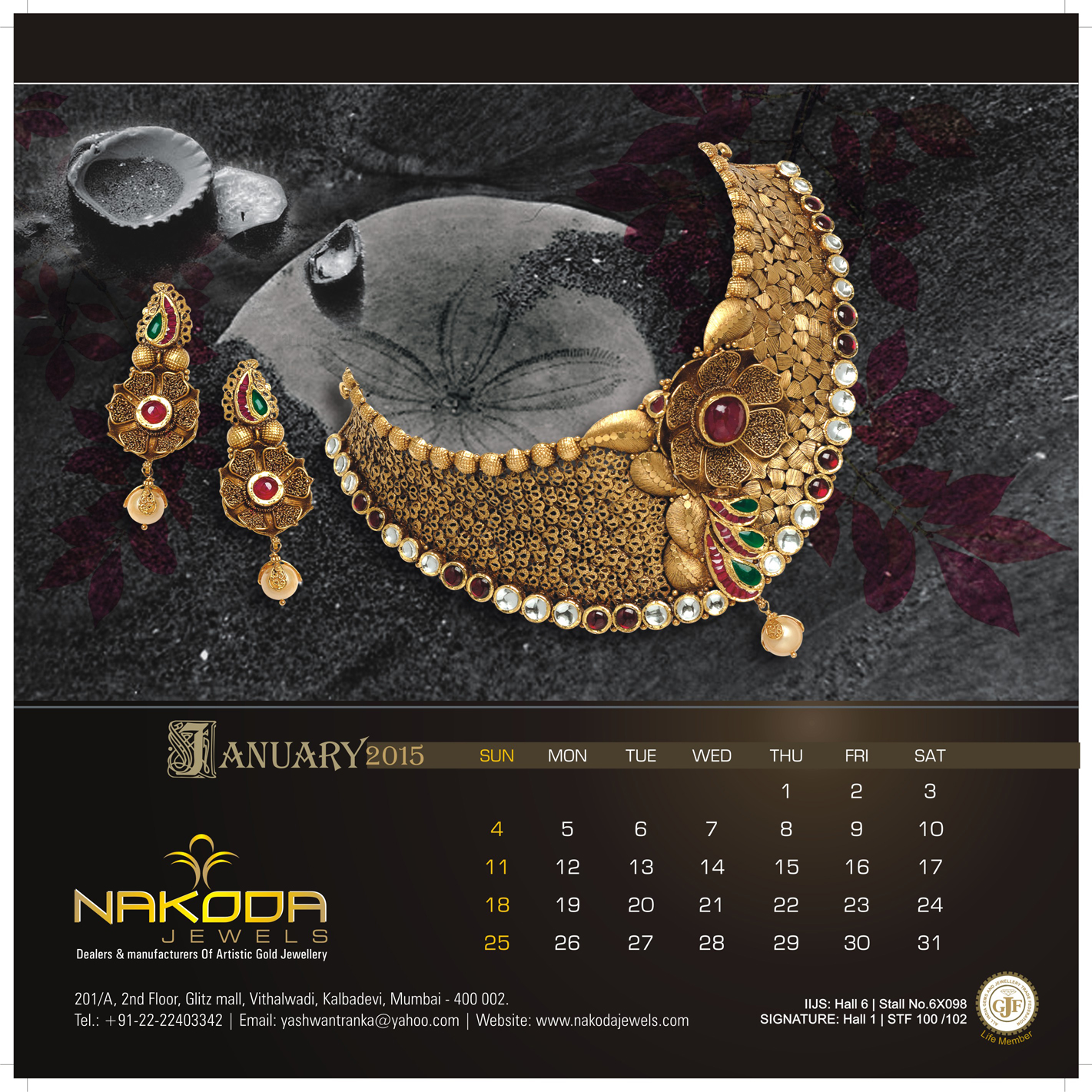Jewelry Calendar Design